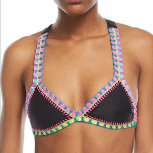 NWT Crochet-Trim Triangle Swim Top Size: Small